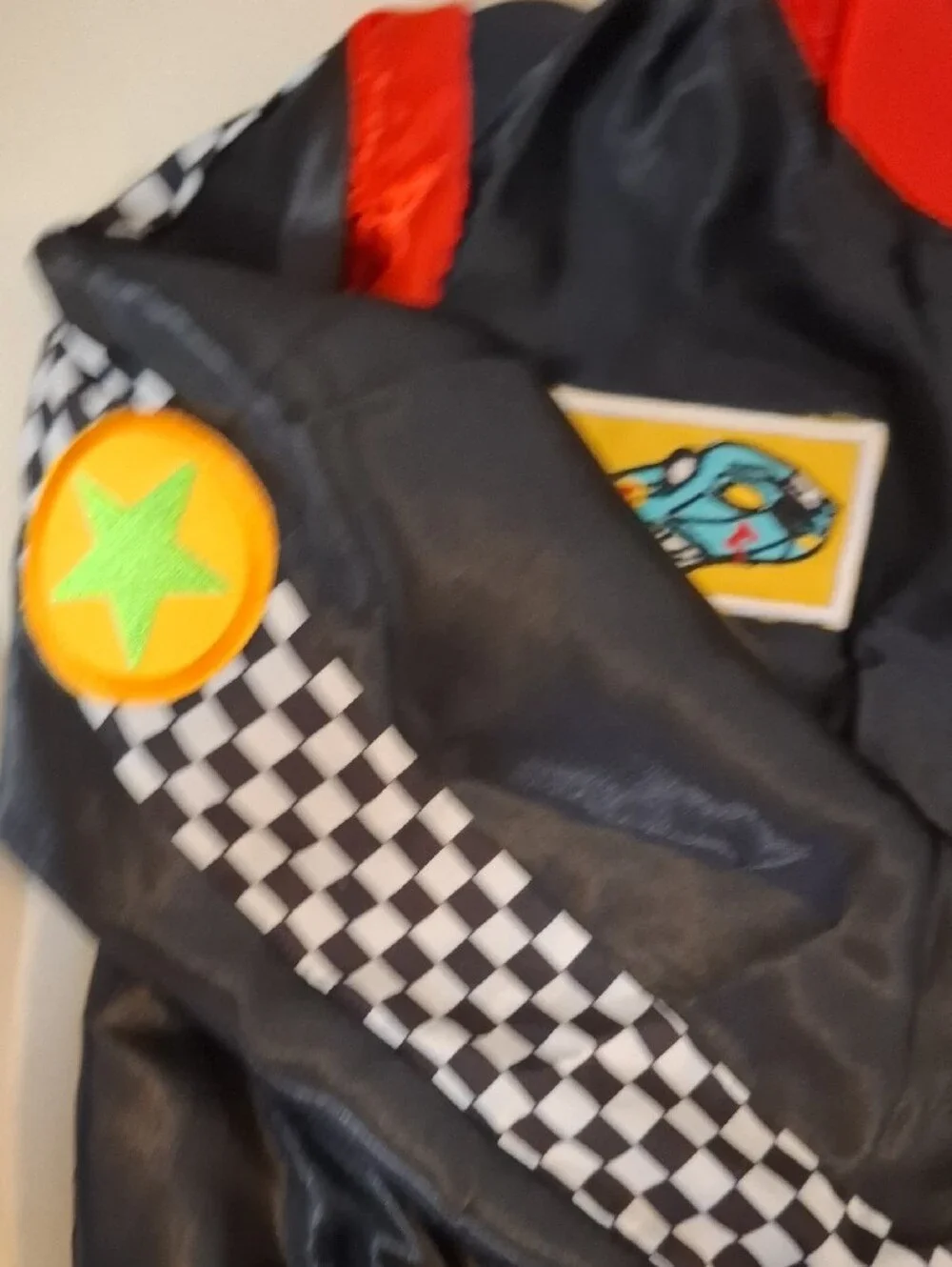 Dress Up America Kids Race Car Driver Costume - Black & Red